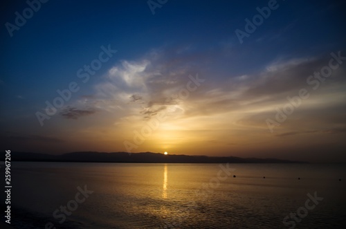 Sunrise Photographed by the Sea Cagliari Sardinia Tourism © arietedorato73