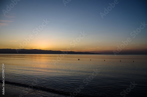 Sunrise Photographed by the Sea Cagliari Sardinia Tourism