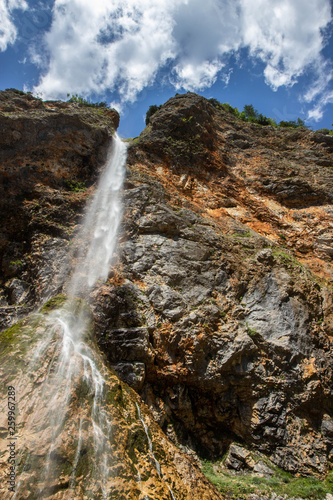 Rinka Falls is a waterfall in the Logar Valley, northern Slovenia © Tomtsya