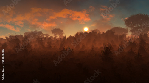 dark and scary fantasy landscape environment 