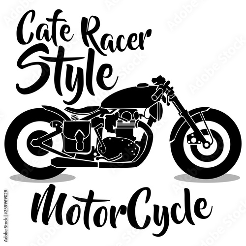 vector illustration of a vintage motorcycle