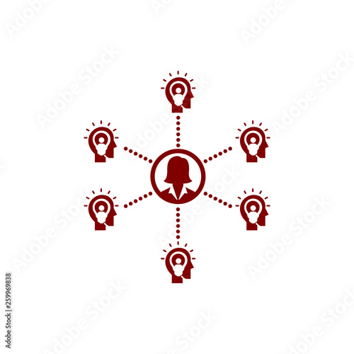 business team, creative team, lady team , group work , members, business creative team maroon color icon