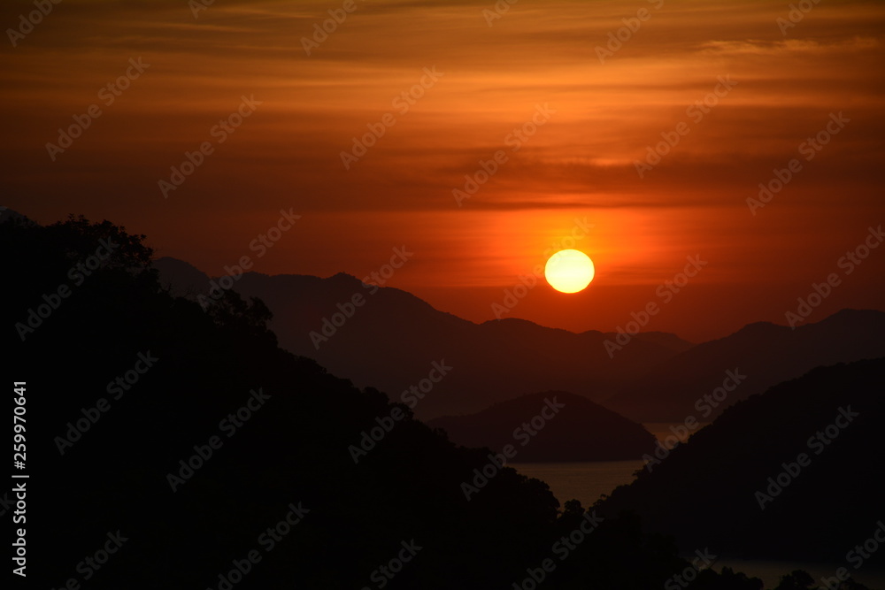 Sunrise in Felix Beach, Ubatuba, SP, Brasil