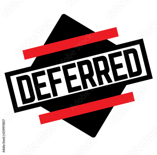 DEFERRED stamp on white