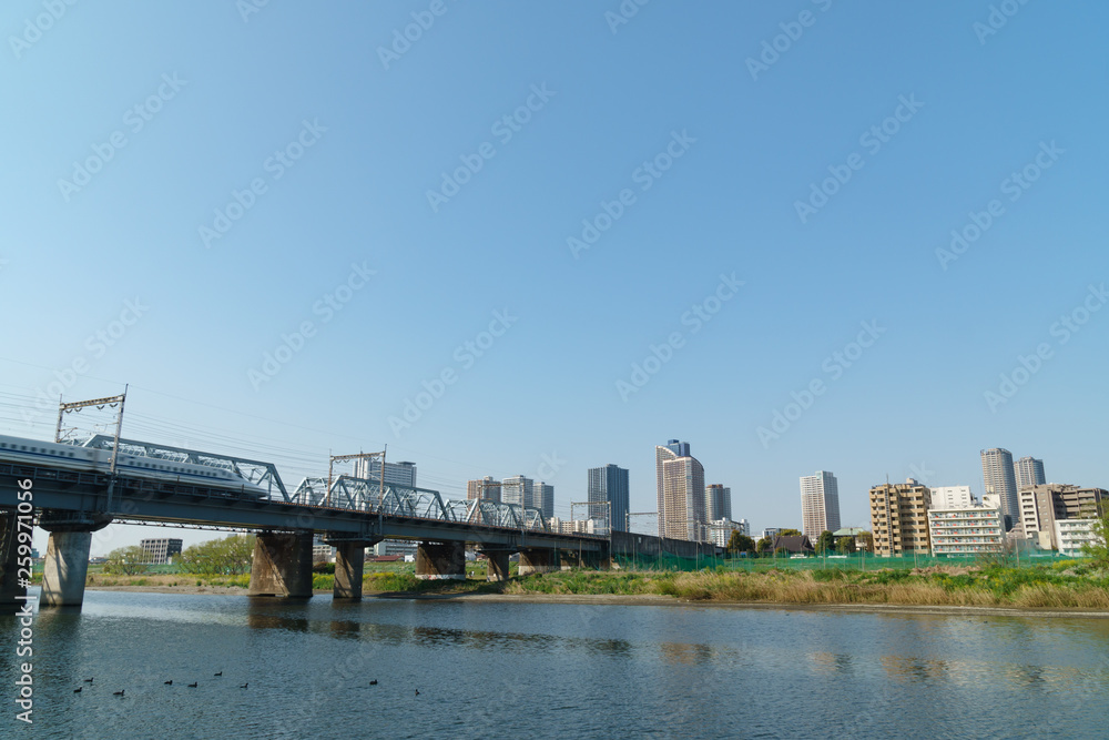 多摩川と武蔵小杉