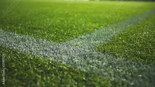 Wallpaper Mural Close up boundary line on a turf football field. Torontodigital.ca