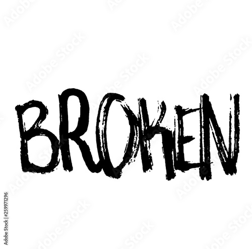 Wallpaper Mural BROKEN stamp on white Torontodigital.ca