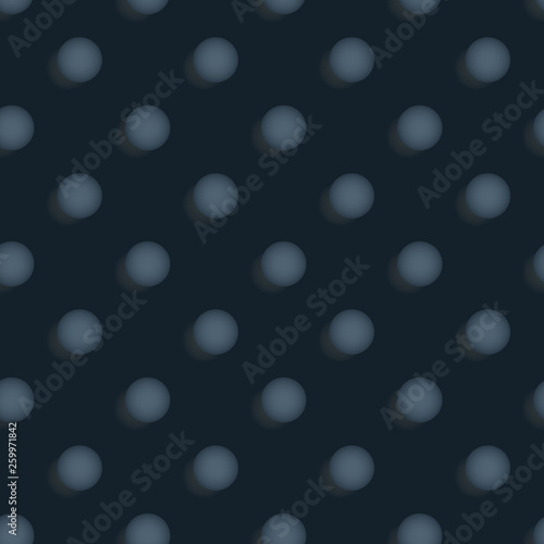 Polka dots 3d seamless pattern