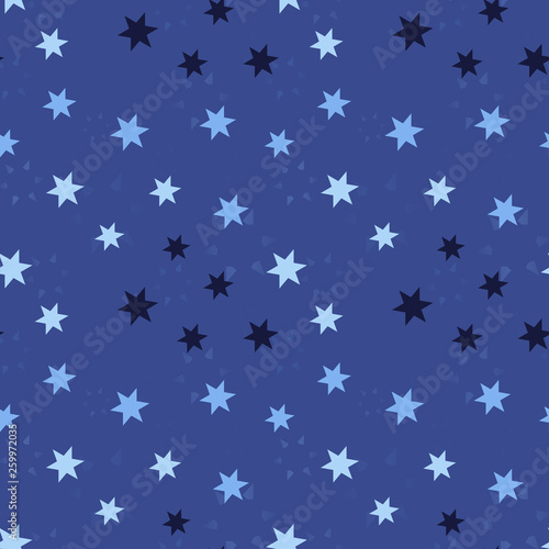 Shiny falling stars seamless pattern