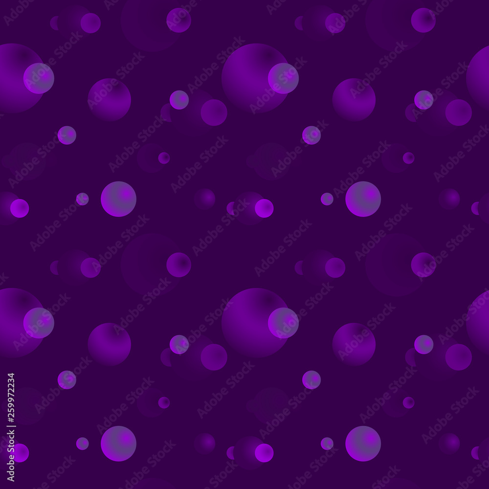 Abstract planets seamless pattern