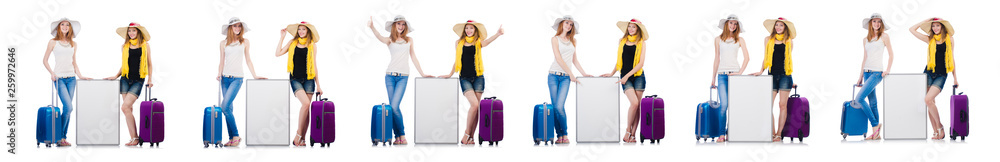 Friends ready for summer vacation Friends ready for summer vacation