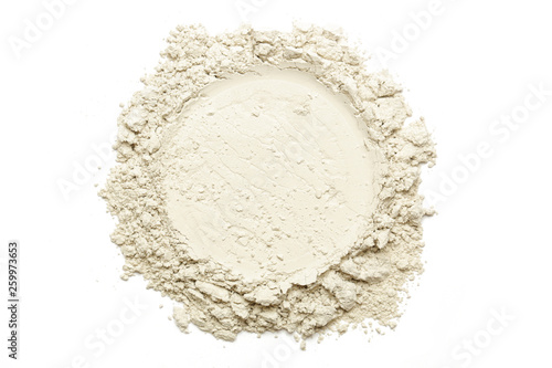Cosmetic powder isolated on white background  photo