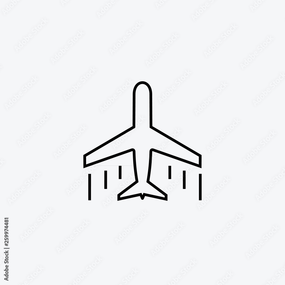 Obraz premium line airplane icon logo