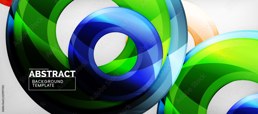 Modern geometric circles abstract background, colorful round shapes with shadow effects Modern geometric circles abstract background, colorful round shapes with shadow effects