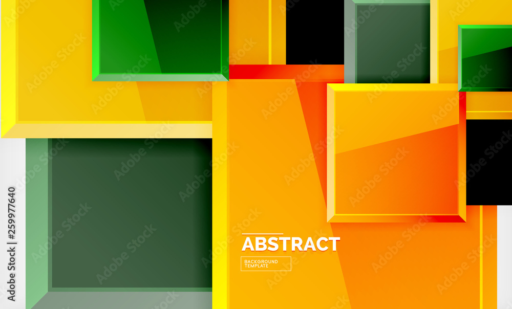 Square geometrical background Square geometrical background