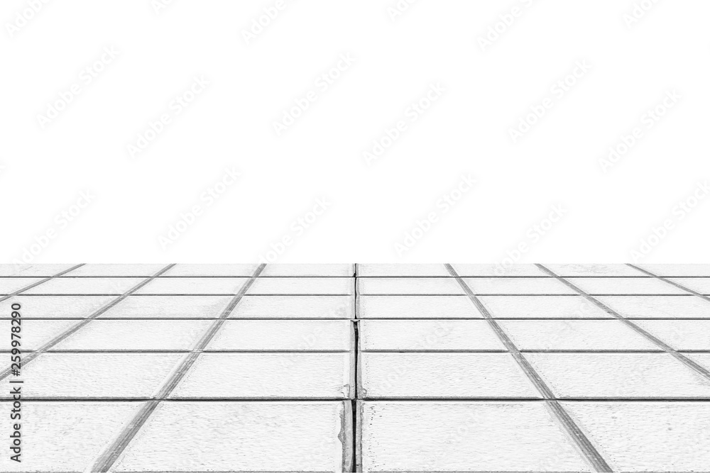Outdoor stone floor and blank white space background Outdoor stone floor and blank white space background