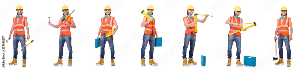 Industrial worker isolated on white Industrial worker isolated on white