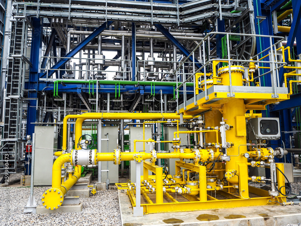 Fuel gas fitter systems in industry zone at Combined-Cycle Co-Generation power plant. Fuel gas fitter systems in industry zone at Combined-Cycle Co-Generation power plant.