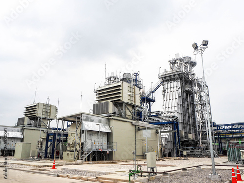 Combined-Cycle Co-Generation Power Plant with industrial concept.