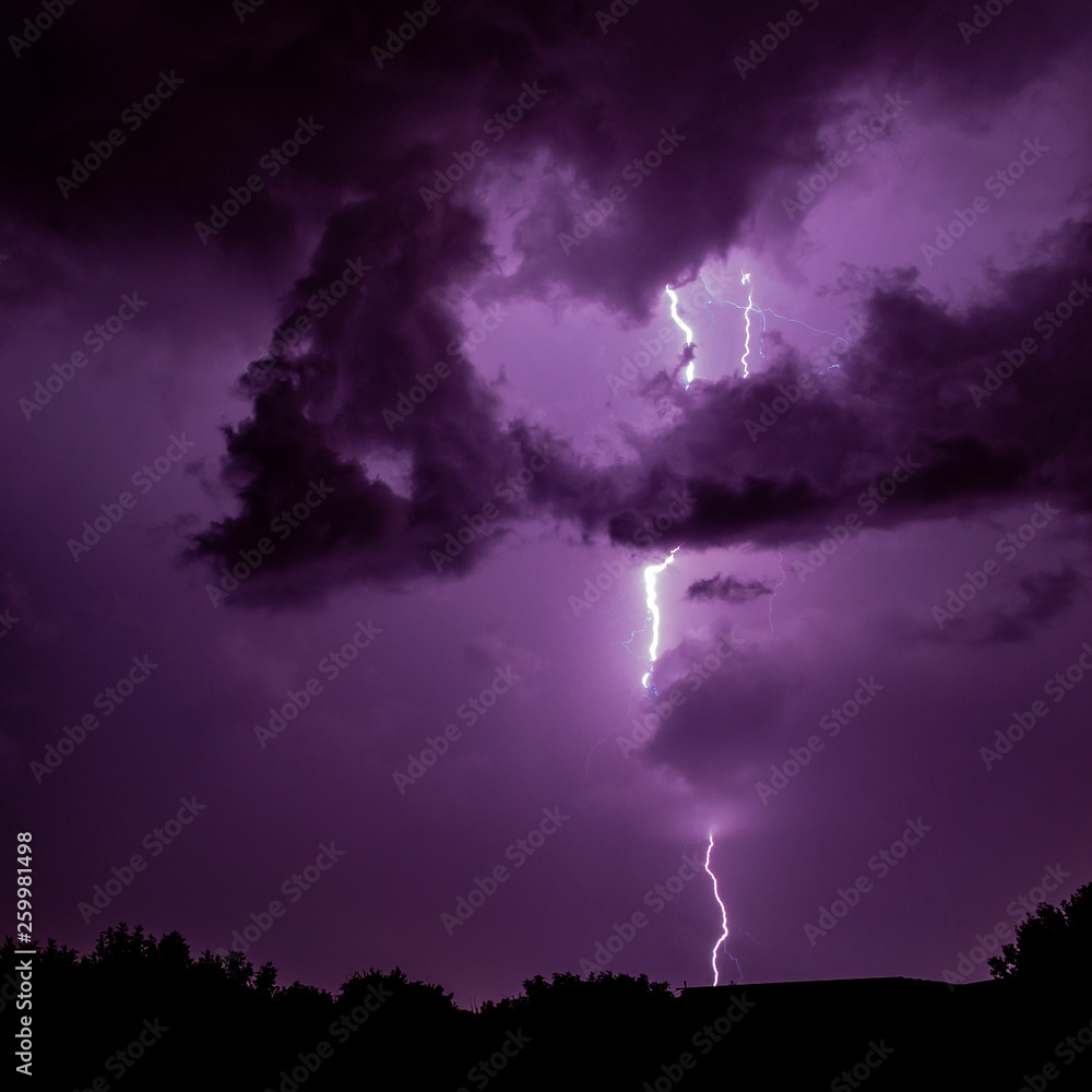 Lightning over the city Lightning over the city