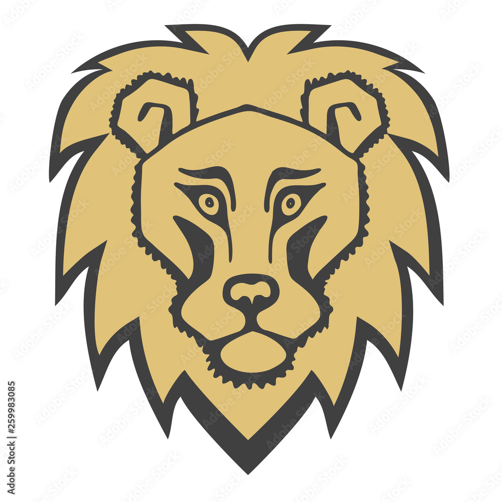 Fototapeta premium Logo lion head. Stylized mascot.