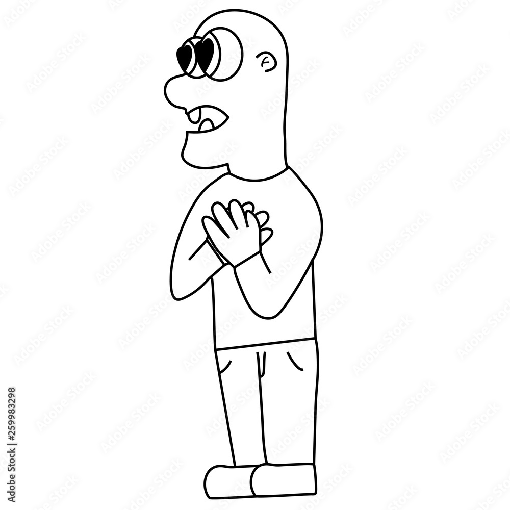 man in love outline. isolated stock illustration man in love outline. isolated stock illustration