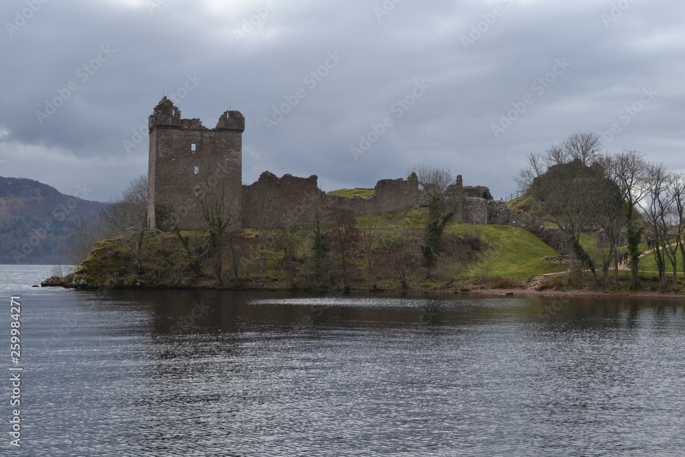 Urquhardt Castle Loch Ness Scotland from the water