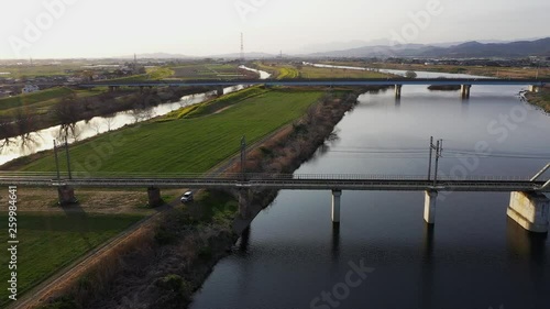 渡良瀬川と鉄道の線路
