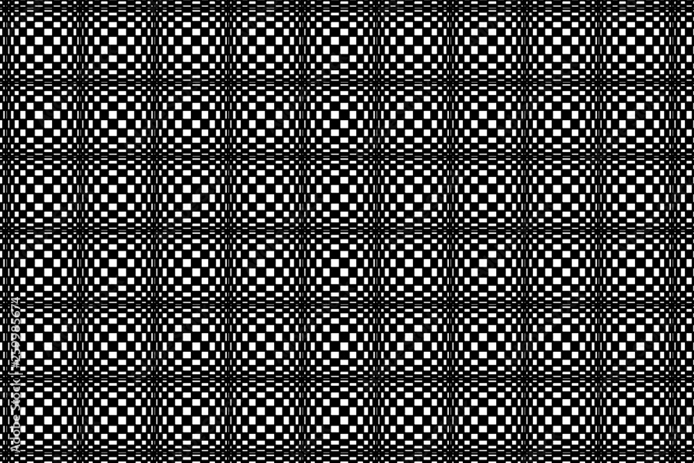 Black and white unusual circular mesh abstract texture pattern background for print and design.