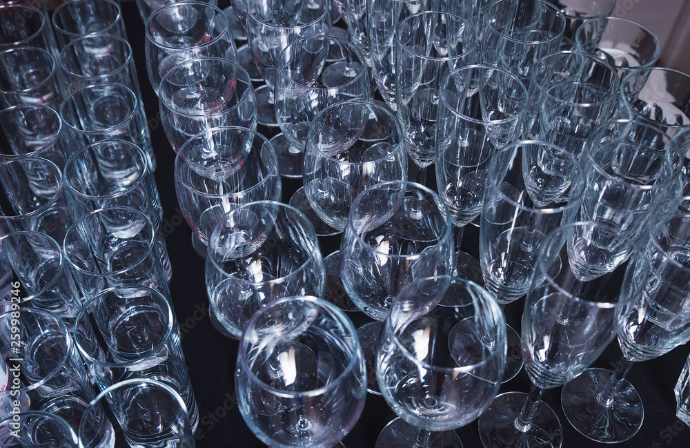 The texture of many crystal glasses in cool colors The texture of many crystal glasses in cool colors