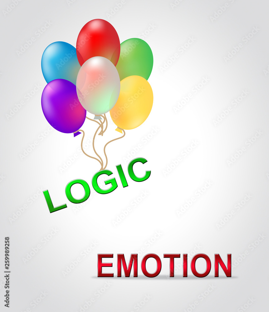 Emotion Versus Logic Writing Illustrates The Difference Between Head And Heart - 3d Illustration Emotion Versus Logic Writing Illustrates The Difference Between Head And Heart - 3d Illustration