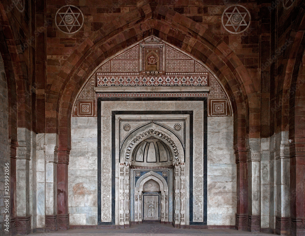 MOsque inside Old Fort, Delhi, India