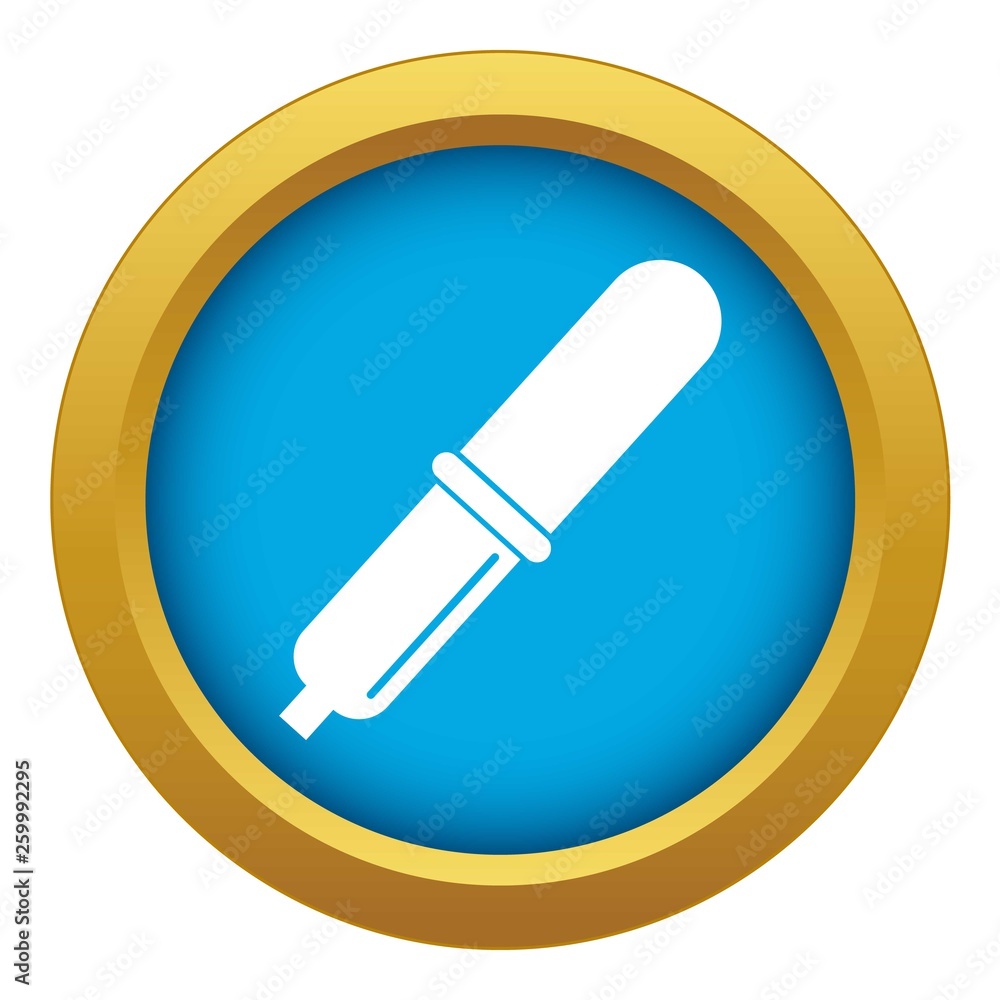 Pipette icon blue vector isolated on white background for any design Pipette icon blue vector isolated on white background for any design