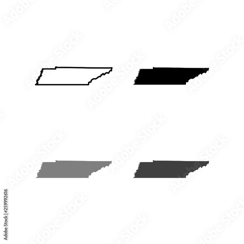map of Tennessee. Vector illustration