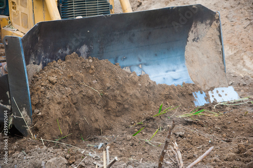 Wallpaper Mural Excavator working with earth Torontodigital.ca