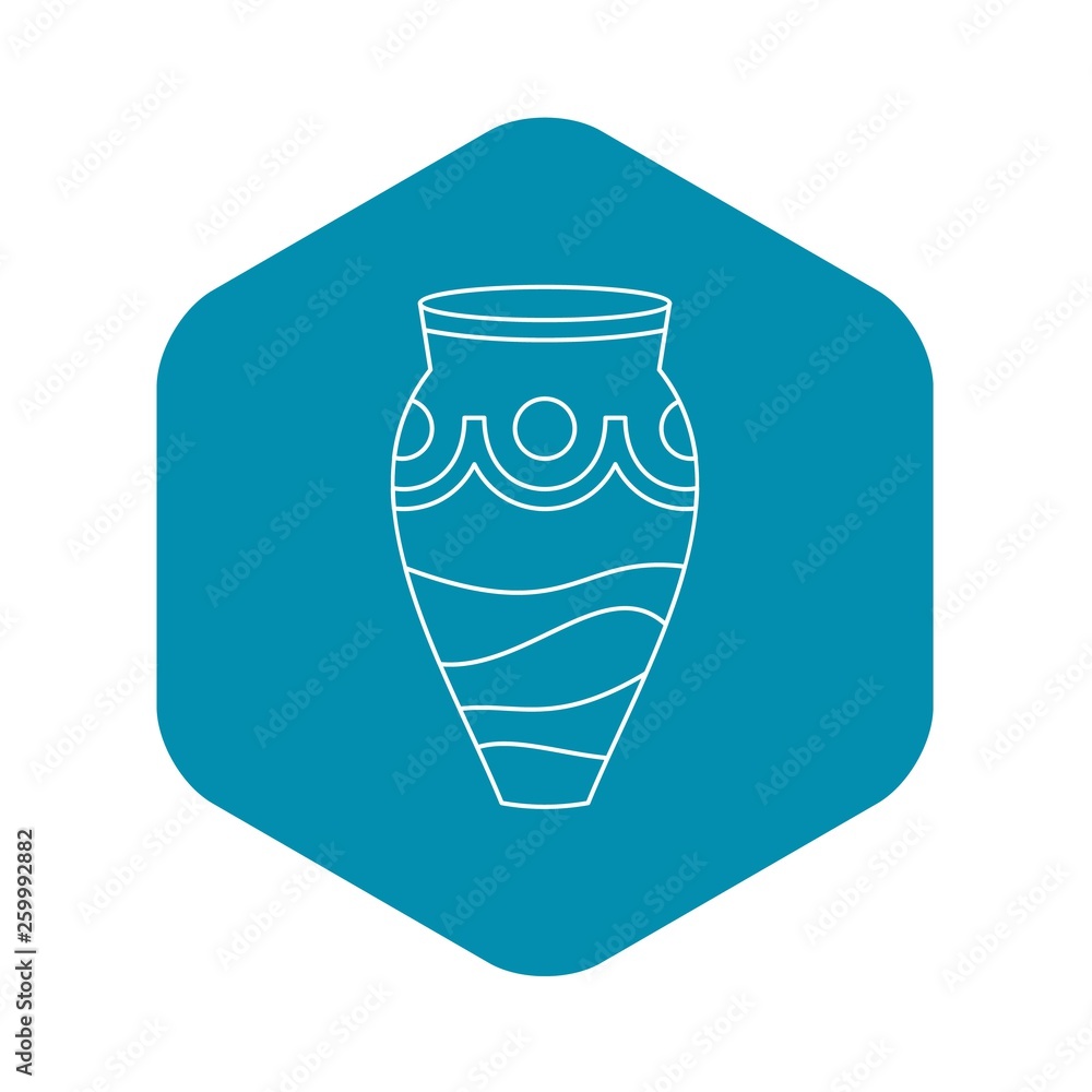 Ceramic vase icon. Outline illustration of ceramic vase vector icon for web Ceramic vase icon. Outline illustration of ceramic vase vector icon for web