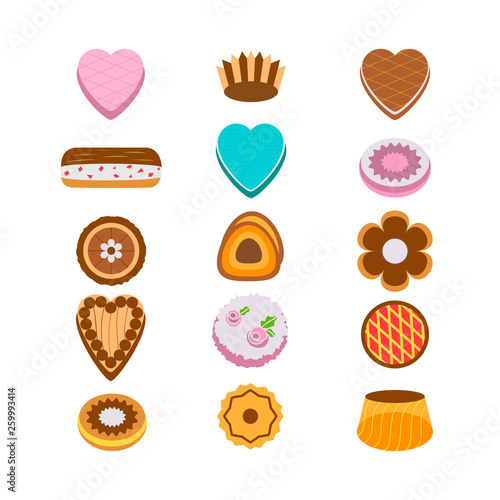 Cakes isolated over white