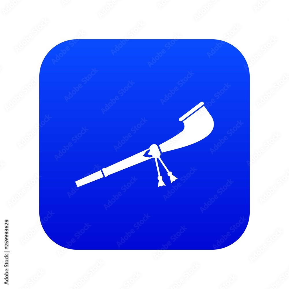 Retro smoking pipe icon digital blue for any design isolated on white vector illustration Retro smoking pipe icon digital blue for any design isolated on white vector illustration