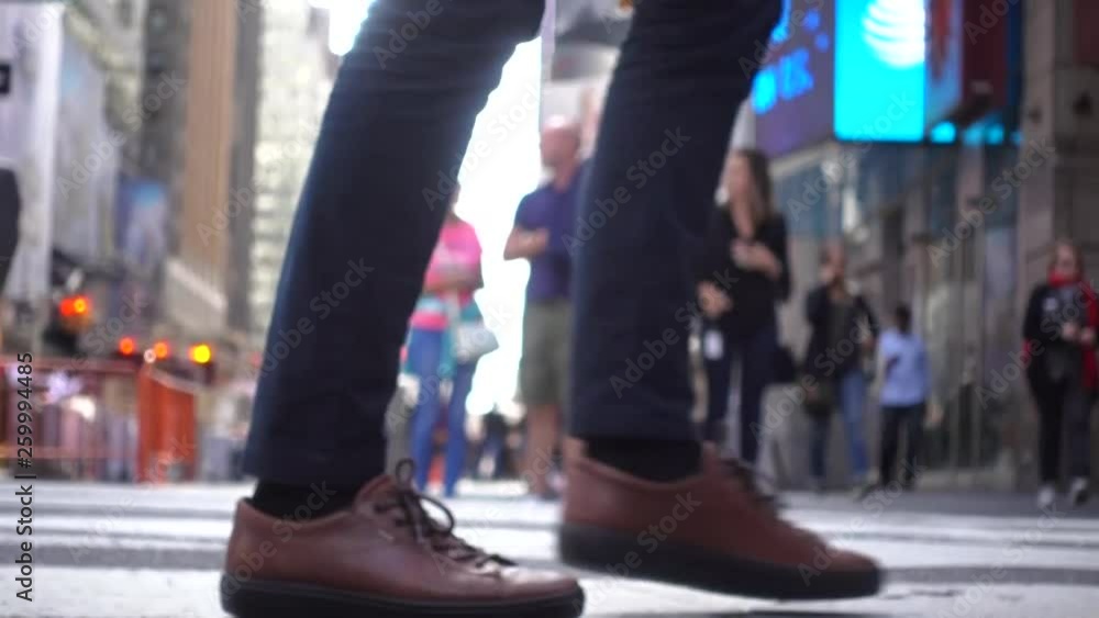 Blurried people, crowd walking in New york city