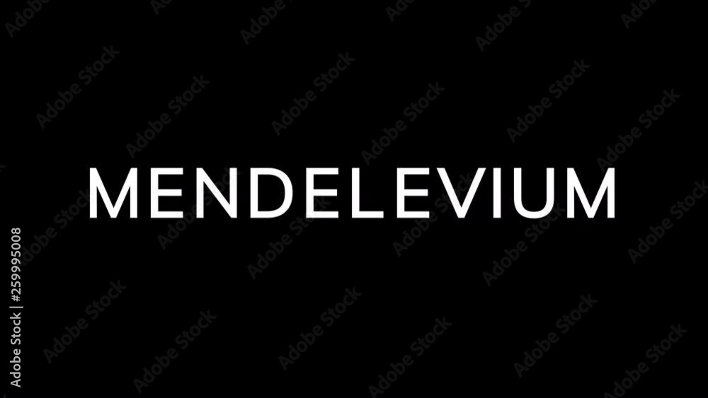 From the Glitch effect arises Element of periodic table MENDELEVIUM. Then the TV turns off. Alpha channel Premultiplied - Matted with color black From the Glitch effect arises Element of periodic table MENDELEVIUM. Then the TV turns off. Alpha channel Premultiplied - Matted with color black
