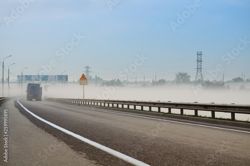 Fog on the highway