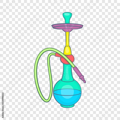 Colorful smoke hookah icon in cartoon style isolated on background for any web design 