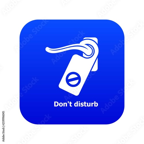 Do not disturb icon blue vector isolated on white background