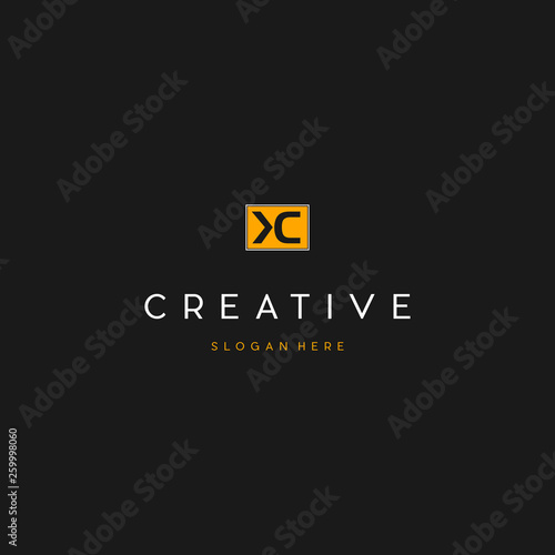Abstract KC letter modern initial letter marks logo design, Abstract monogram letter KC logo icon design. Minimalist KC creative initial based vector template.