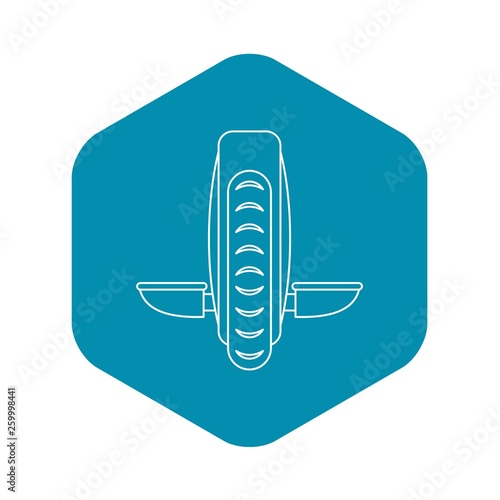 Solowheel icon. Outline illustration of solowheel vector icon for web