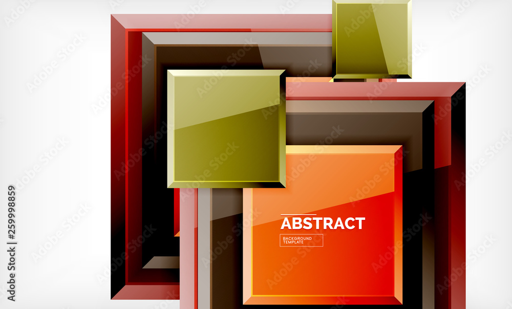 Square abstract background, glossy geometric design Square abstract background, glossy geometric design