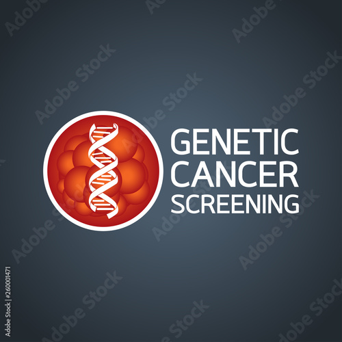 Genetic Cancer Screening Vector Illustration, medical vector