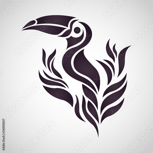 Toucan logo icon design, vector illustration