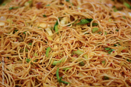 Photography Soy spaghetti with vegetables