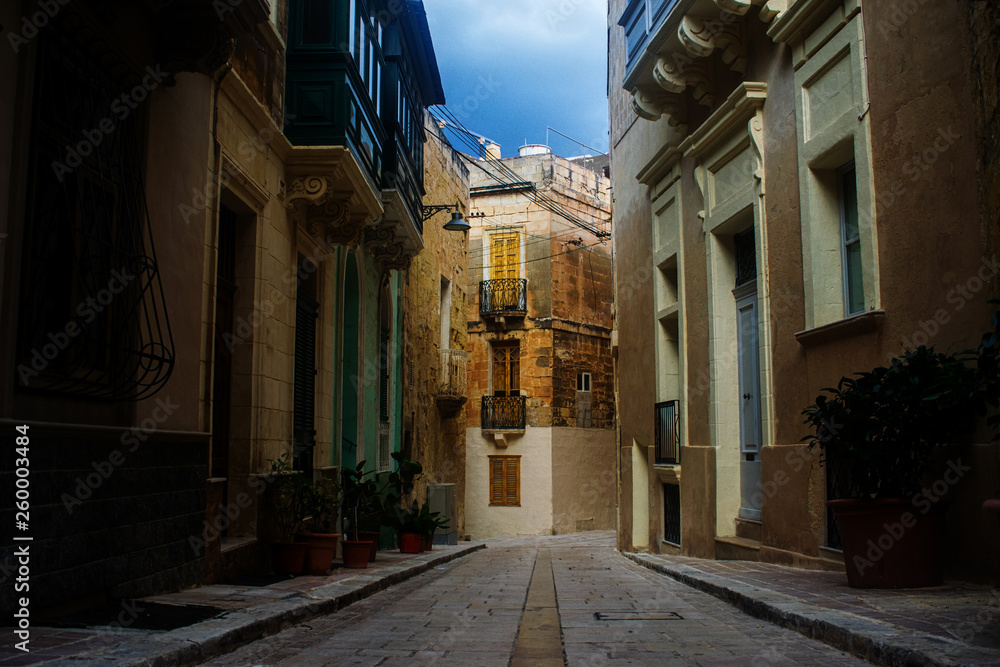 Narrow Road in Vittoriosa, Malta
